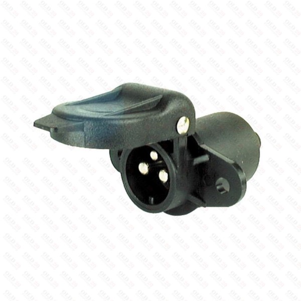 3 Pin, 2 Bolt Male Tractor Electrical Trailer Socket
