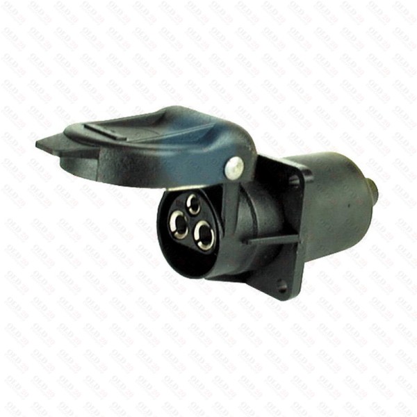 3 Pin, Female, 4 Bolt Tractor Electrical Trailer Socket