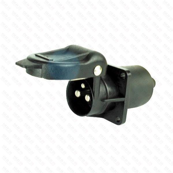 3 Pin, Male, 4 Bolt Tractor Electrical Trailer Socket