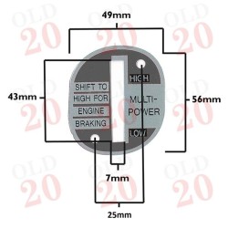Massey Ferguson MutliPower Lever Plate (Grey)