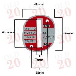 Massey Ferguson Multipower Lever Plate (RED)