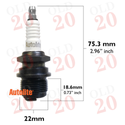 Fordson, John Deere, Allis Chalmers 22mm Spark Plug
