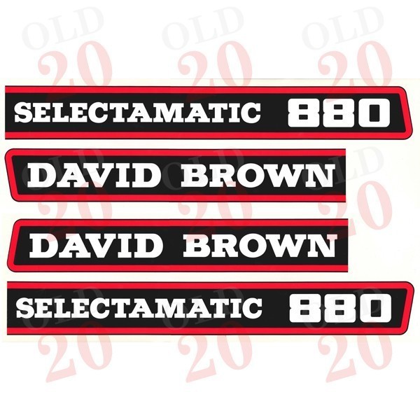DB 880 Selectamatic Bonnet Side Decals