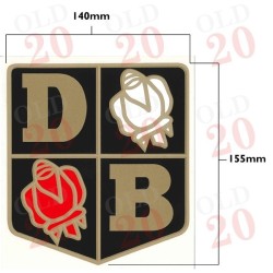 Large David Brown Rose Decal