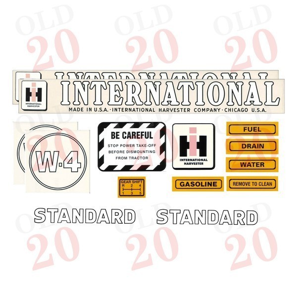 International Harvester W4 Decal Set