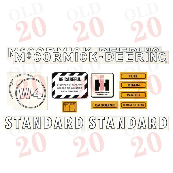 McCormick Deering W4 Decal Set