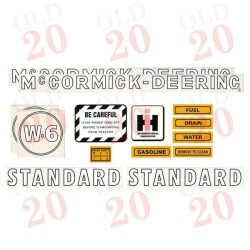 McCormick Deering W6 Decal Set