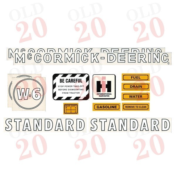 McCormick Deering W6 Decal Set