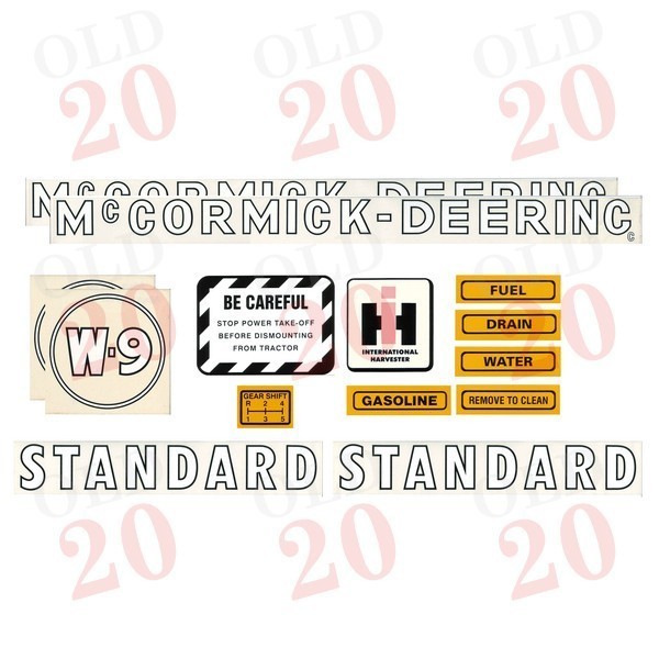 McCormick Deering W9 Decal Set