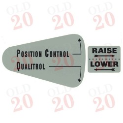 Fordson Dexta Position Control & Qualitrol Decal