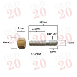 Nut & Stud (5/16" UNF)