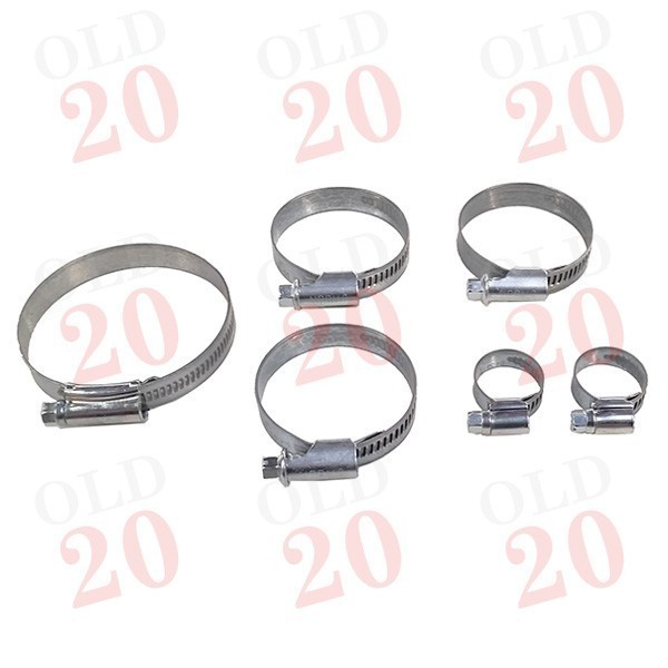 IH B250, B275 Stepped Top Hose Jubilee Hose Clip Kit
