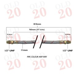 Flexible Braided Fuel Pipe (30")