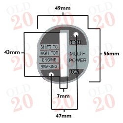 Massey Ferguson MutliPower Lever Plate (Grey)
