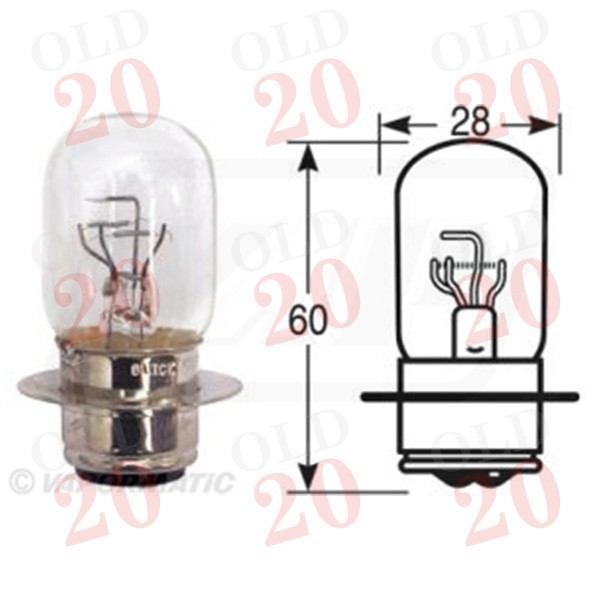 6v Tractor Headlamp Bulb (312)