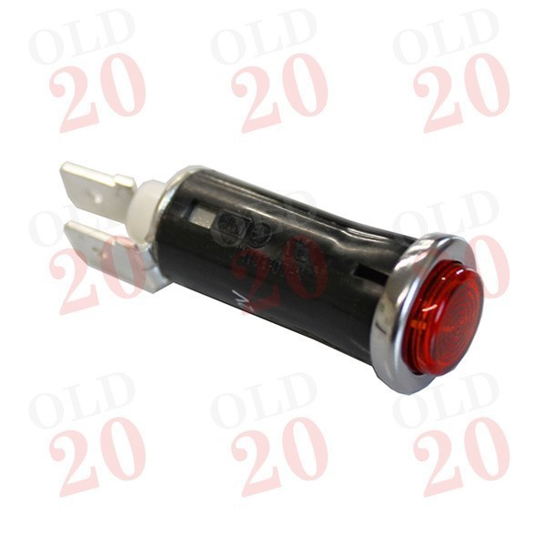 Red Dash Warning Lamp (With Chrome Bezel)