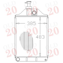 MF165, 165 MKII, 265, 275, 50, 50B, 565, 575 radiator