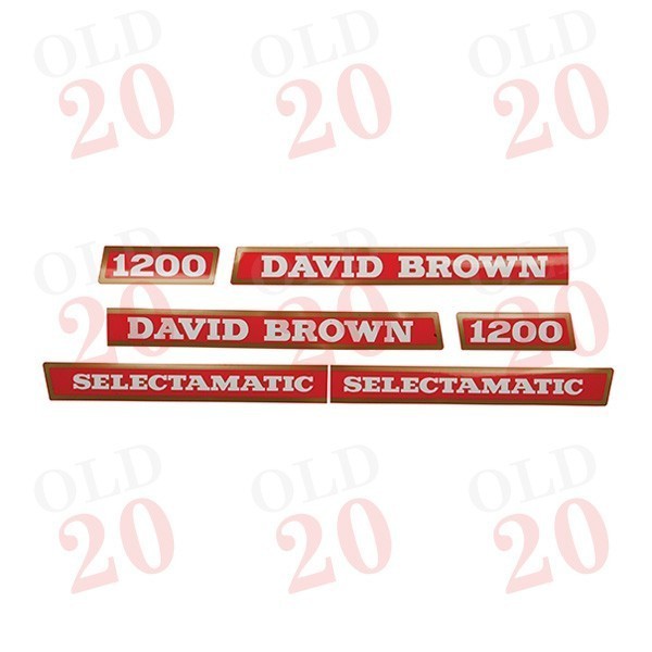 David Brown 1200 Bonnet Decal Set