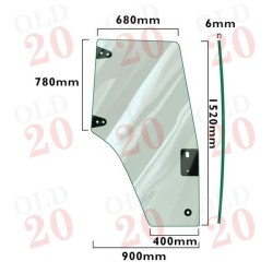 Case JX & MXM Series & New Holland TL, TM and TS tractors with Superlux Cab Door Glass (Left)