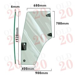 Case JX & MXM Series & New Holland TL, TM and TS tractors with Superlux Cab Door Glass (Right)