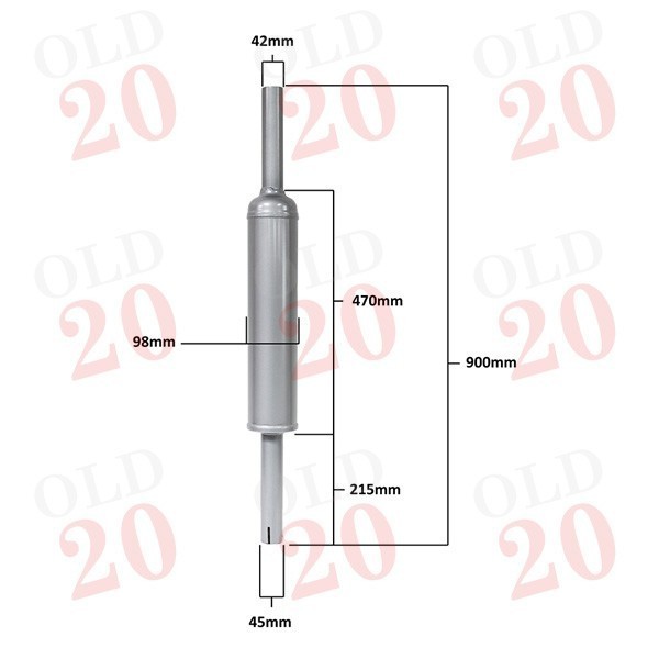 Vertical Silencer Heat-Resistant Exhaust for Tractors - Sparex Part S.19253 main image 0