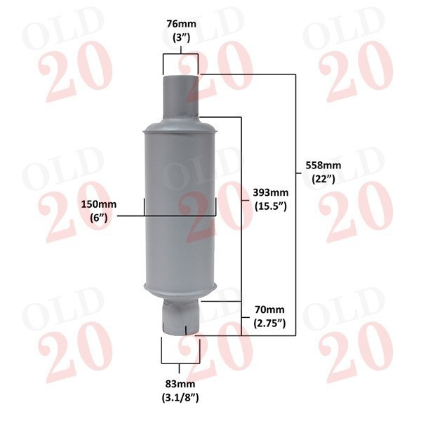 Vertical Silencer Heat-Resistant Exhaust for Tractors - Sparex Part S.19253 main image 1