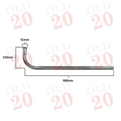 Ford 9N, 2N Downswept Front Pipe