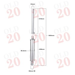 Vertical T20, MF35 Detachable Silver Exhaust Silencer