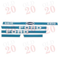 Early Ford 6610 Bonnet Decal Set (Blue & White)