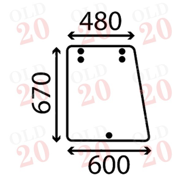 MF 200 Series GKN Sankey Cab Side Glass