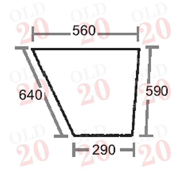 MF240 GKN Sankey Cab Side Glass