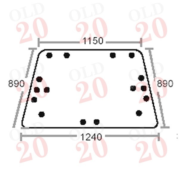 Renault Rear Upper Cab Glass