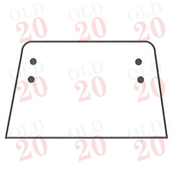 Ford Q-Cab Upper Rear Cab Glass. To suit 3 Cylinder tractors with 4 Holes