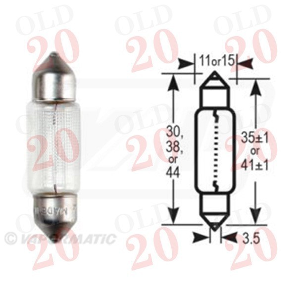 12v, 10W Festoon Bulb