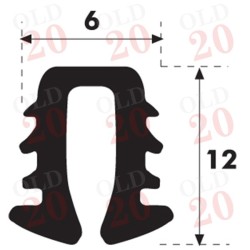 Ford Cab U-Type Glazing Rubber