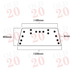 Ford Super Q-Cab Upper Rear Window Glass