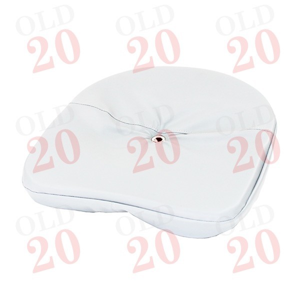 White Vinyl Tractor Seat Pan Cushion